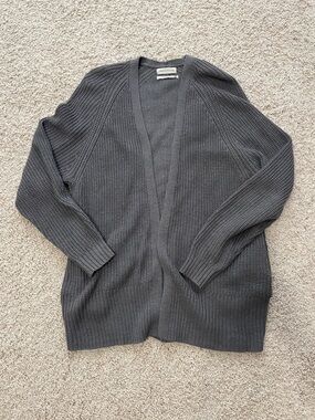 Urban Outfitters Dark Charcoal Open-Front Cardigan Size S